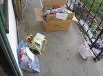 Front porch with freecycle donations