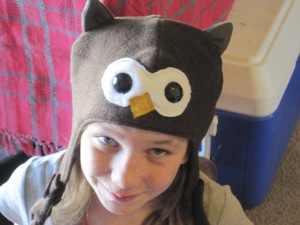 Adorable Niece in Owl Hat